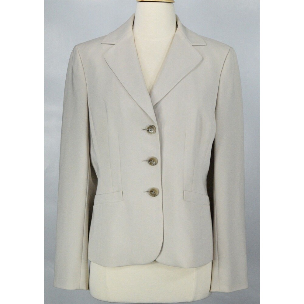 Ann Taylor Women's Size 8 Button Front Blazer Poly Lined Formal Jacket